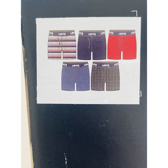 Levi’s Boxer Brief 100% Cotton 5 Pack Men’s L Style#5MB1986LW1 Color:AST - Picture 3 of 8